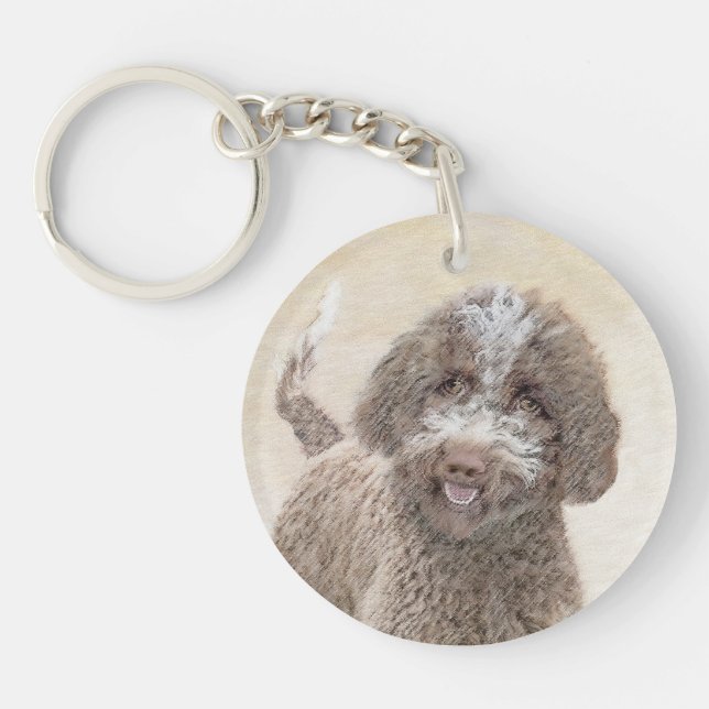 Llavero Pintura de Lagotto Romagnolo - Arte de perro origi (Frente)