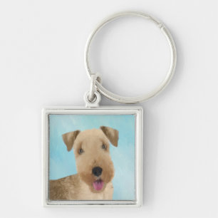 Llavero Pintura de Lakeland Terrier - Arte de Perro Origin