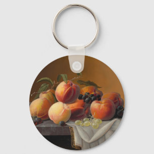 Llavero Pintura de Naturaleza Muerta de Frutas Uvas Meloco