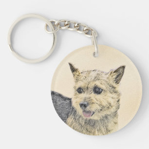 Llavero Pintura de Norwich Terrier - Arte de Perro Origina