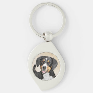 Llavero Pintura de perro de la montaña Entlebucher - Arte
