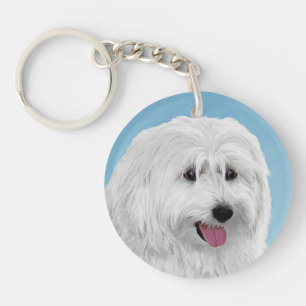 Llavero Pintura de perro de Lowland polaco - Ar de perro o
