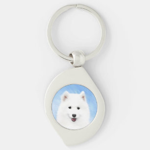 Llavero Pintura de pimienta de Samoyed - Arte Perro Origin