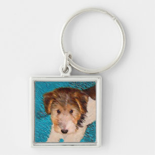 Llavero Pintura de pipa de Fox Terrier - Arte Perro Origin