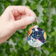 Pintura de retrato de gato personalizado - Mascota