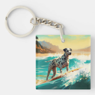 Llavero Pintura de surf en la playa de Dalmacia