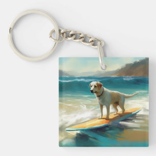 Llavero Pintura de surf en la playa del pastor de Anatolia