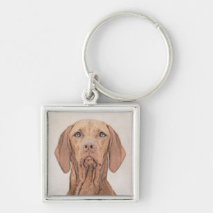 Llavero Pintura de Vizsla - Arte Perro Original.