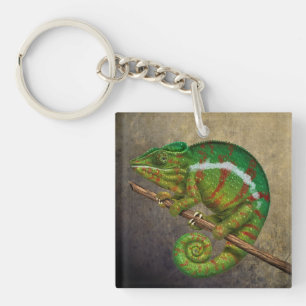 Llavero Pintura digital de Panther Chameleon