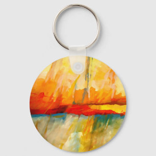 Llavero Pintura expresionista abstracta moderna