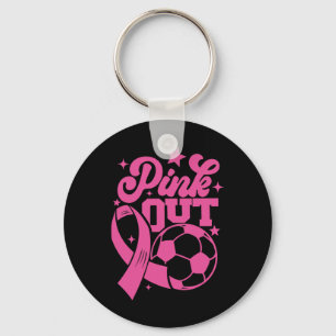 Llavero Pintura Exterior Kick For A Cure Fútbol Cáncer De