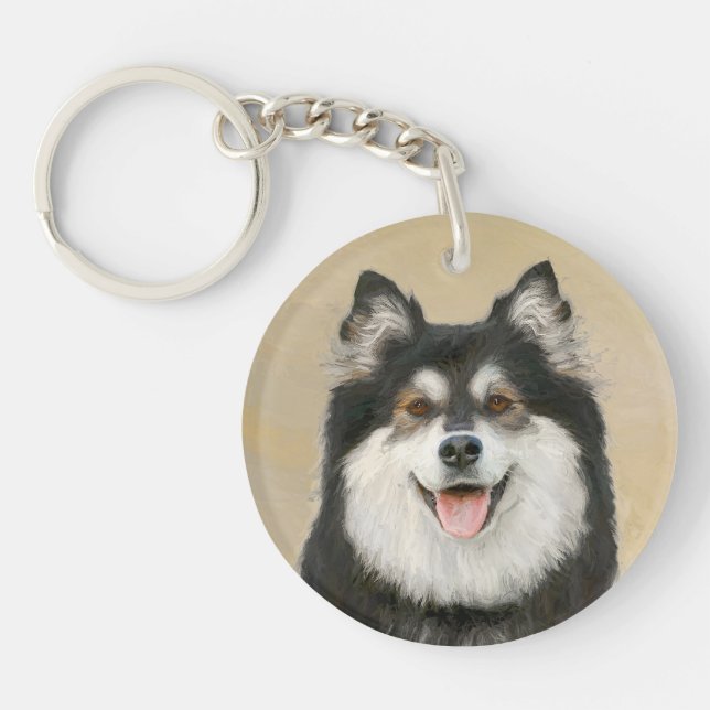 Llavero Pintura finlandesa de Lapphund - Arte de Perro ori (Frente)