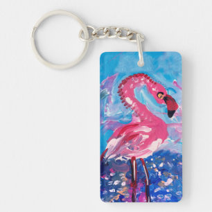 Llavero Pintura Flamingo