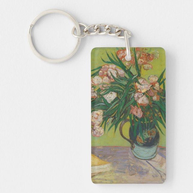 Llavero Pintura floral de Vincent Van Gogh Oleander (Frente)