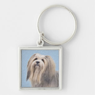 Llavero Pintura Havanesa (plateada) - Arte de Perro Origin