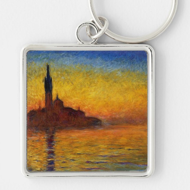 Llavero Pintura impresionista de Monet Art Venice (Frente)