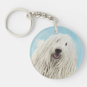 Llavero Pintura Komondor - Arte Perro Original.