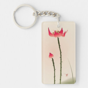 Llavero Pintura oriental del estilo, Lotus alto