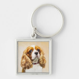 Llavero Pintura original de Cavalier King Charles Spaniel