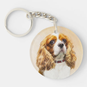 Llavero Pintura original del Cavalier King Charles Spaniel