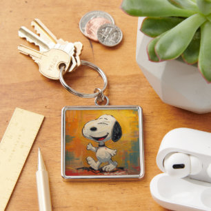 Llavero Pintura Pop Art de Perro Beagle Alegre