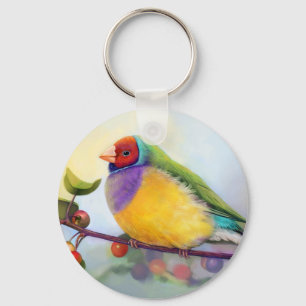 Llavero Pintura realista de Gouldian