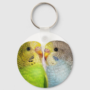 Llavero Pintura realista de los Budgerigars