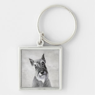 Llavero Pintura Schnauzer (gigante) - Arte de perros