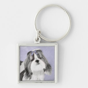 Llavero Pintura Shih Tzu - Arte Perro Original.