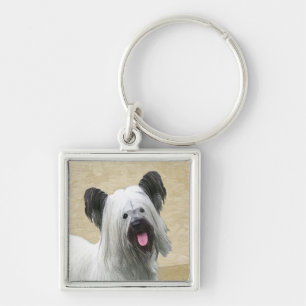 Llavero Pintura Skye Terrier - Arte Perro Original.