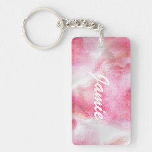 Llavero pintura vanguardista roja de la mano del fondo del
