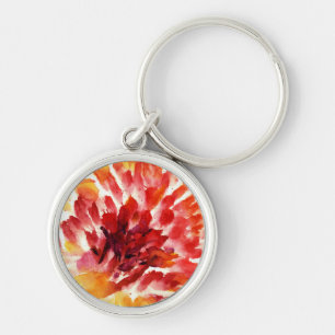 Llavero Pinturas florales abstractas 5 de la acuarela