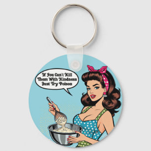 Llavero Pinup_ retro con amabilidad
