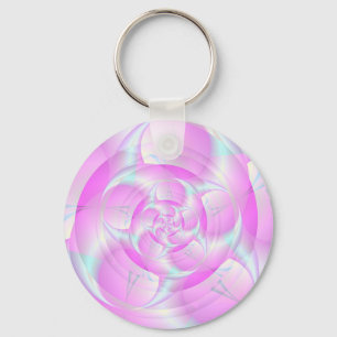 Llavero Pinzas espirales en rosa y azul