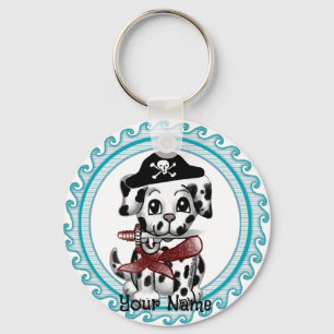 Llavero Pirata de perros con pipa