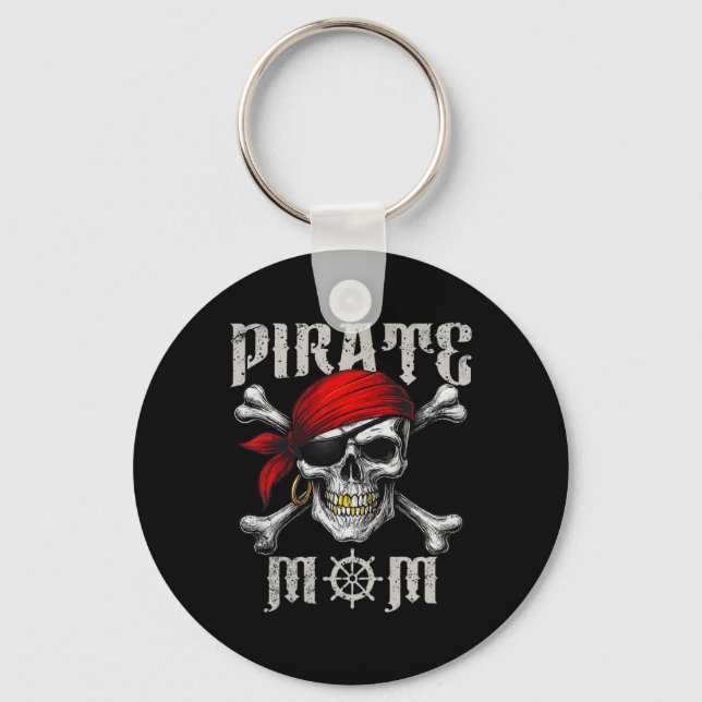 Llavero Pirata Mom Jolly Roger Flag Y Skull Crossbone H (Anverso)