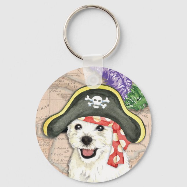 Llavero Pirata Westie (Anverso)