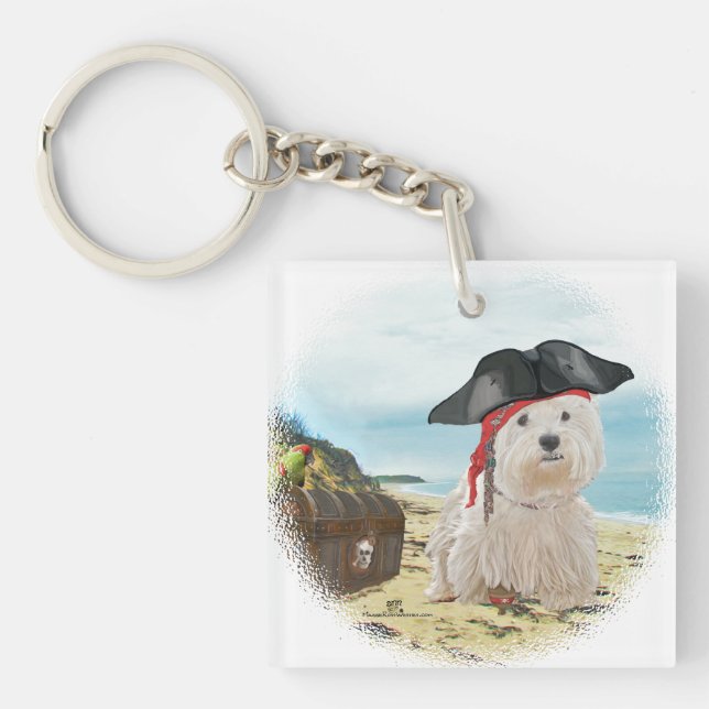 Llavero Pirata Westie (Frente)