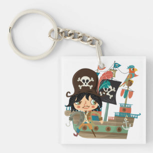 Llavero Pirata y barco pirata