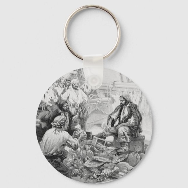 Llavero Piratas de la época cuentan sus tesoros y saqueos (Anverso)