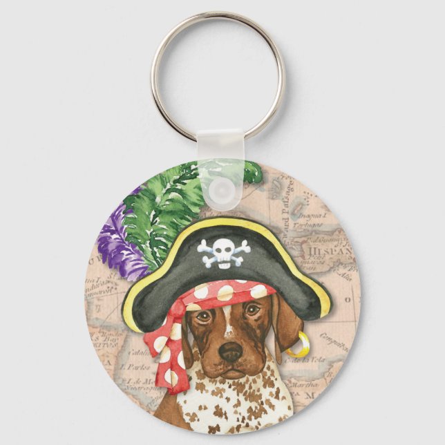 Llavero Pirate German Shorthairal Pointer Keychain (Anverso)