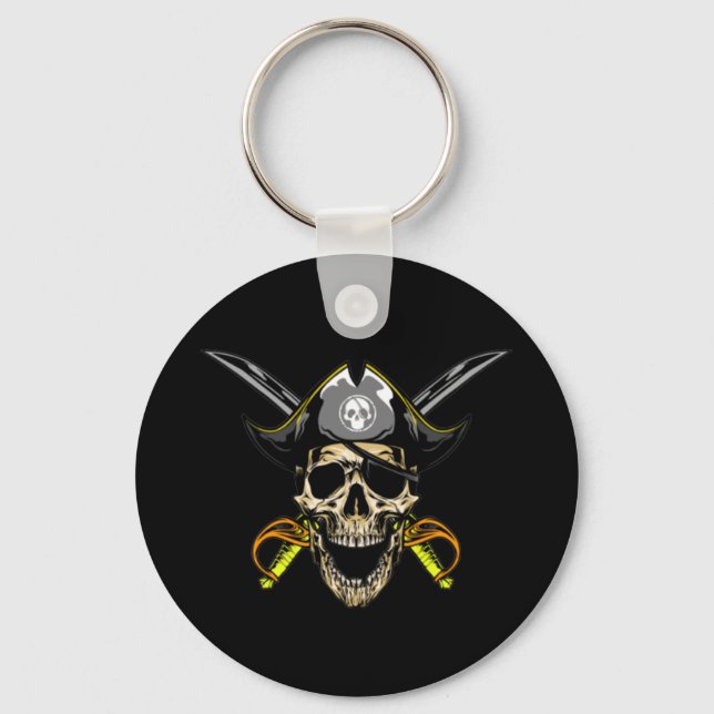 Llavero Pirate Skull Ghost Ship Smuggler Keychain (Anverso)