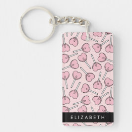 Llavero Pirulís rosados, Pirulís con forma de corazón, Lol