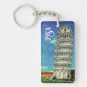 Llavero Pisa Italia europe Paint Colorful