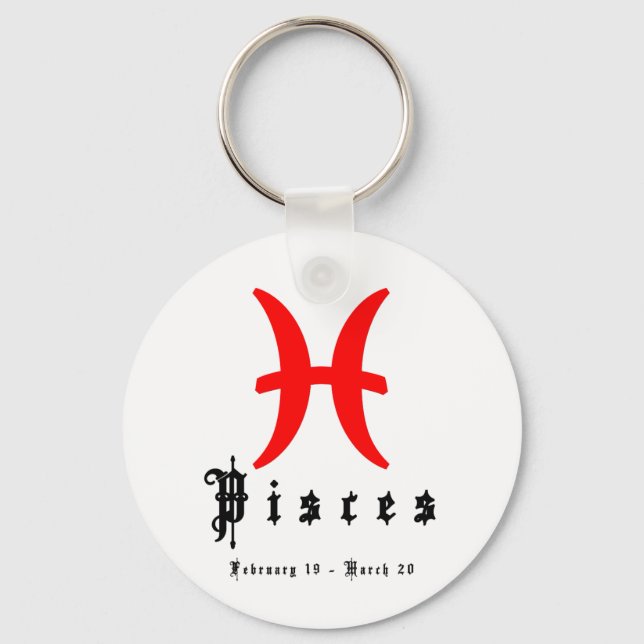 Llavero Pisces, 19 de febrero - 20 de marzo (Anverso)