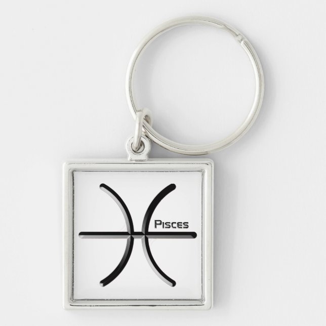 Llavero PISCES, Abstract Design of Zodiac Rótulo, T-Shi (Frente)