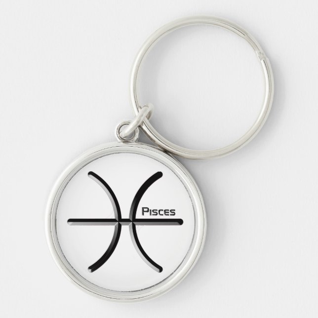 Llavero PISCES, Abstract Design of Zodiac Rótulo, T-Shi (Frente)