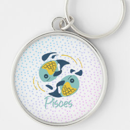 Llavero Pisces modernos Pescado Zodiac