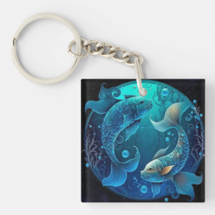Llavero Pisces Zodiak Keychain