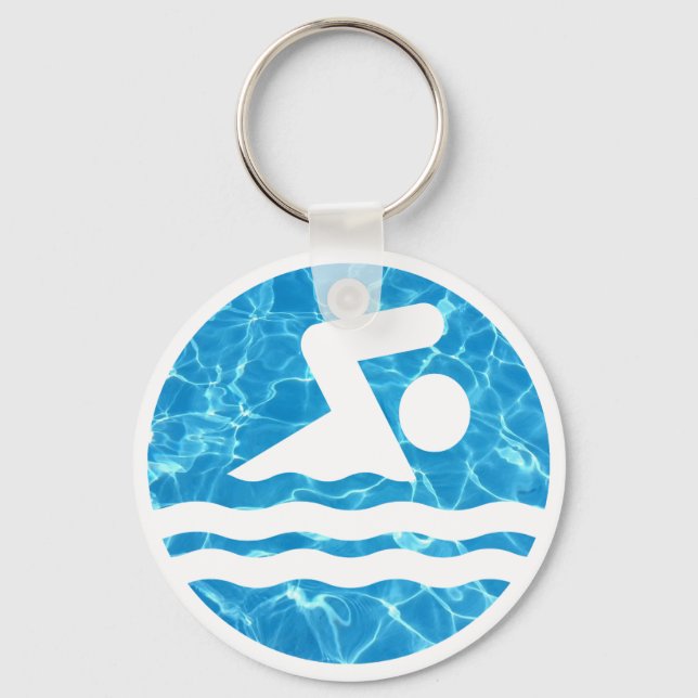 Llavero Piscina de natación y submarinismo Icono de nataci (Anverso)